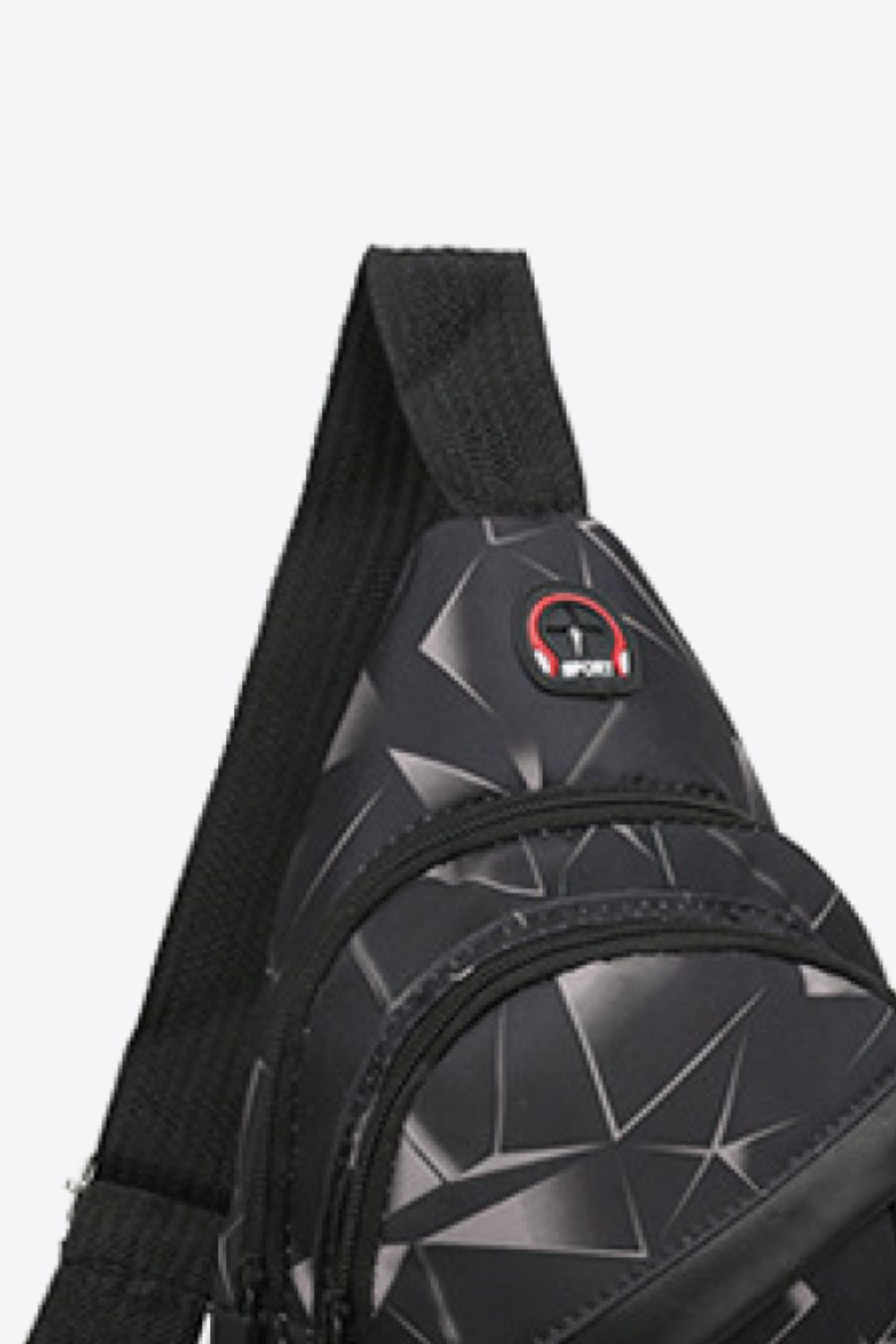 Geometric Sling Bag with USB Design