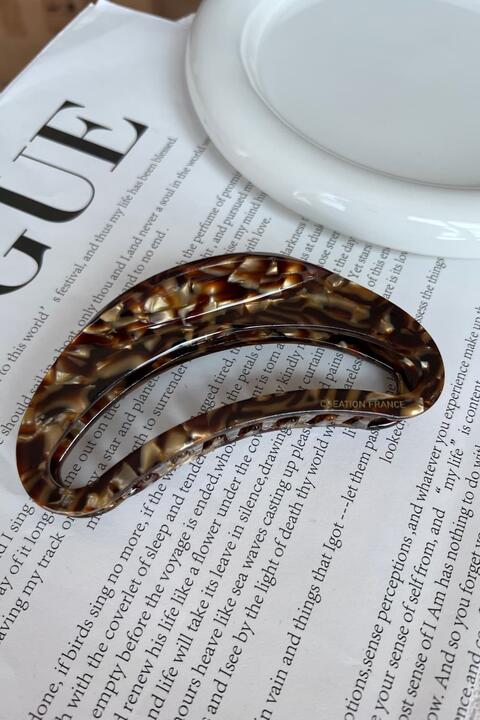 Open Sided Curved Acetate Hair Claw Clip