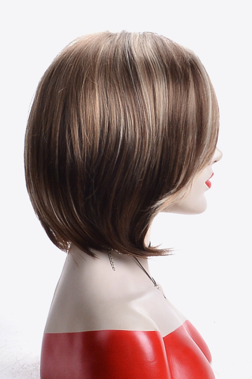 6'' Auburn Brown Synthetic Short Bob Wig