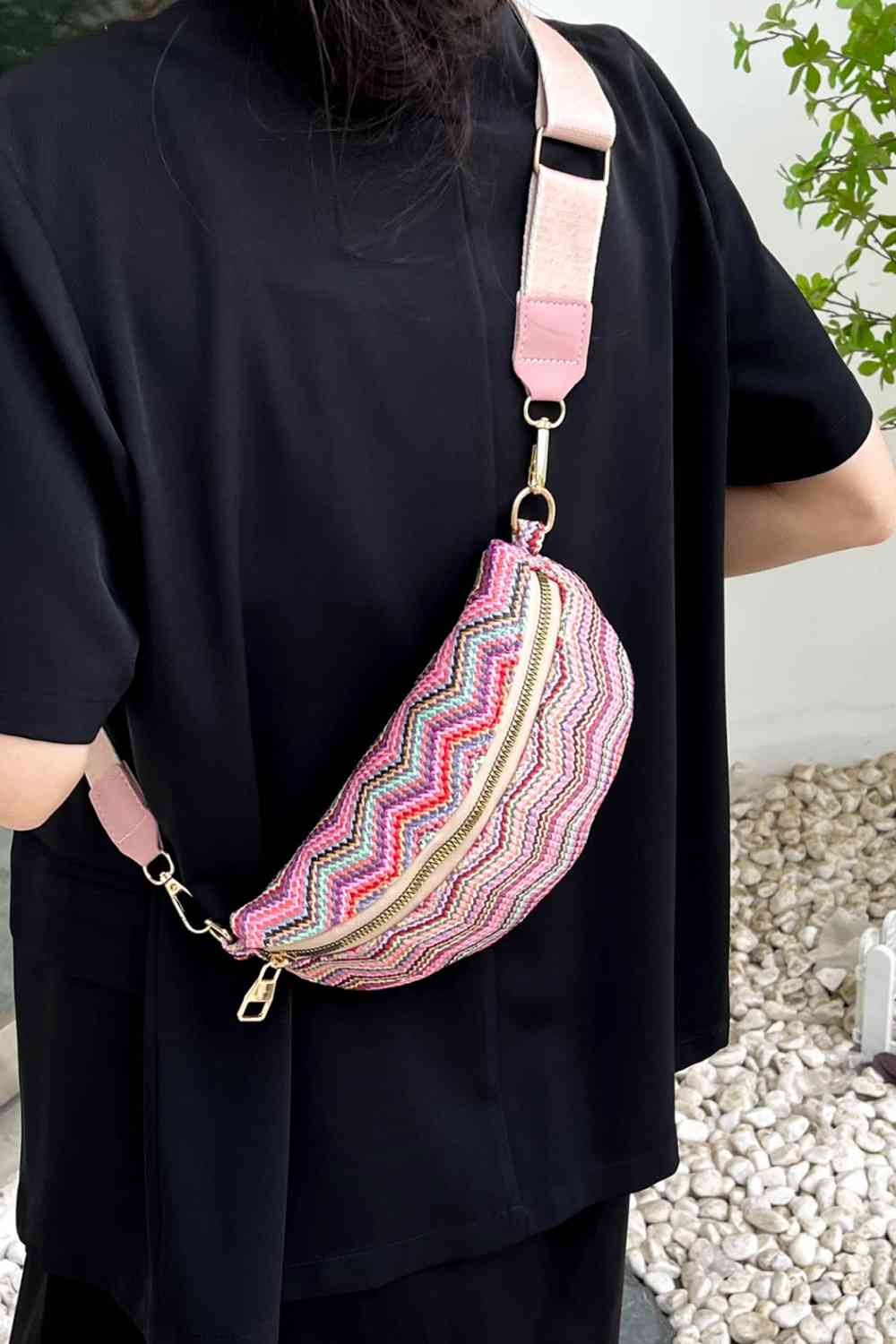 Adored Chevron Straw Sling Bag (3 Variants)