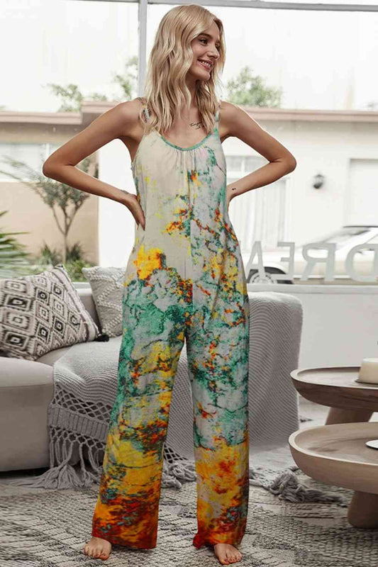 Work of Art Spaghetti Strap Jumpsuit with Pockets