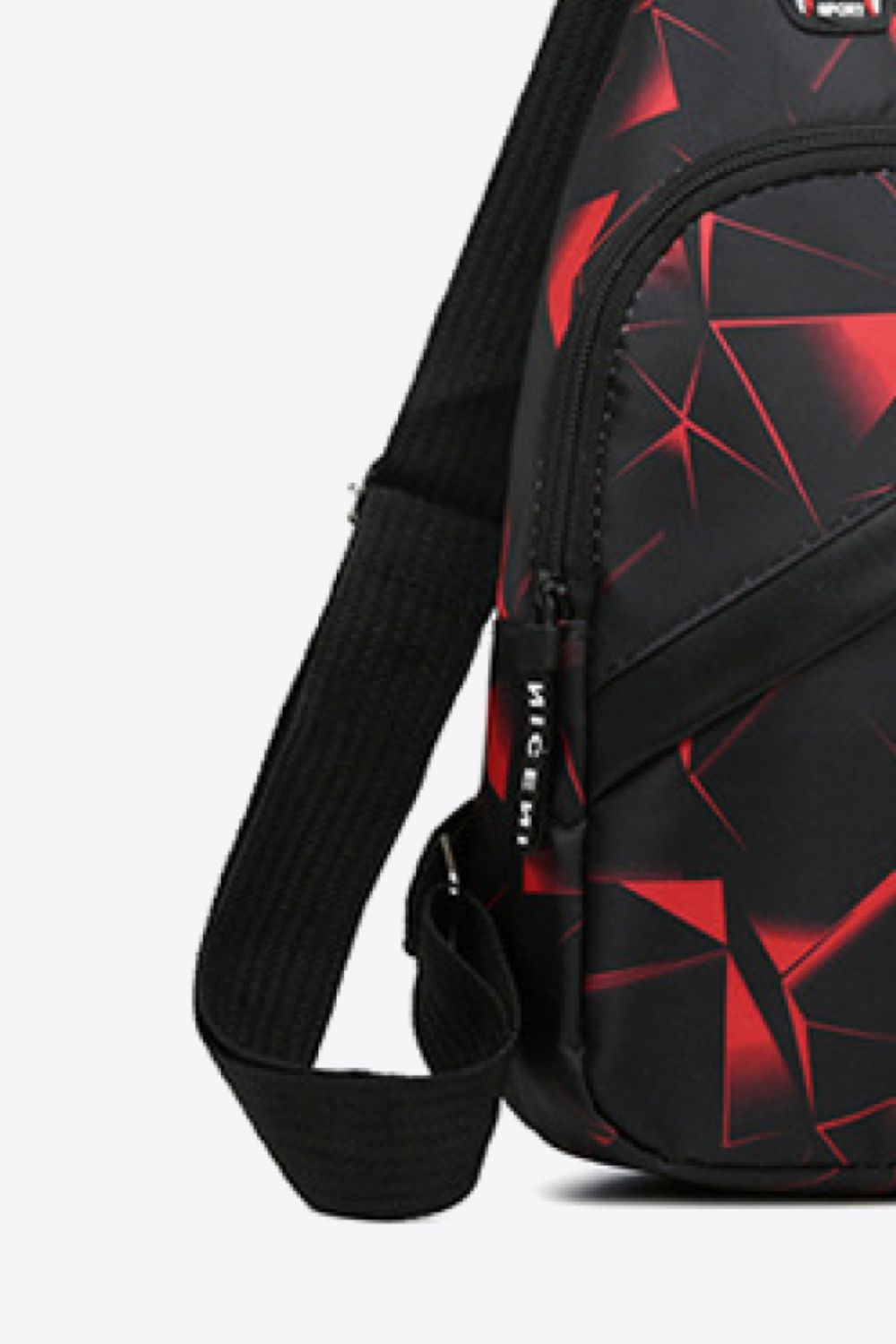 Geometric Waterproof Sling Bag