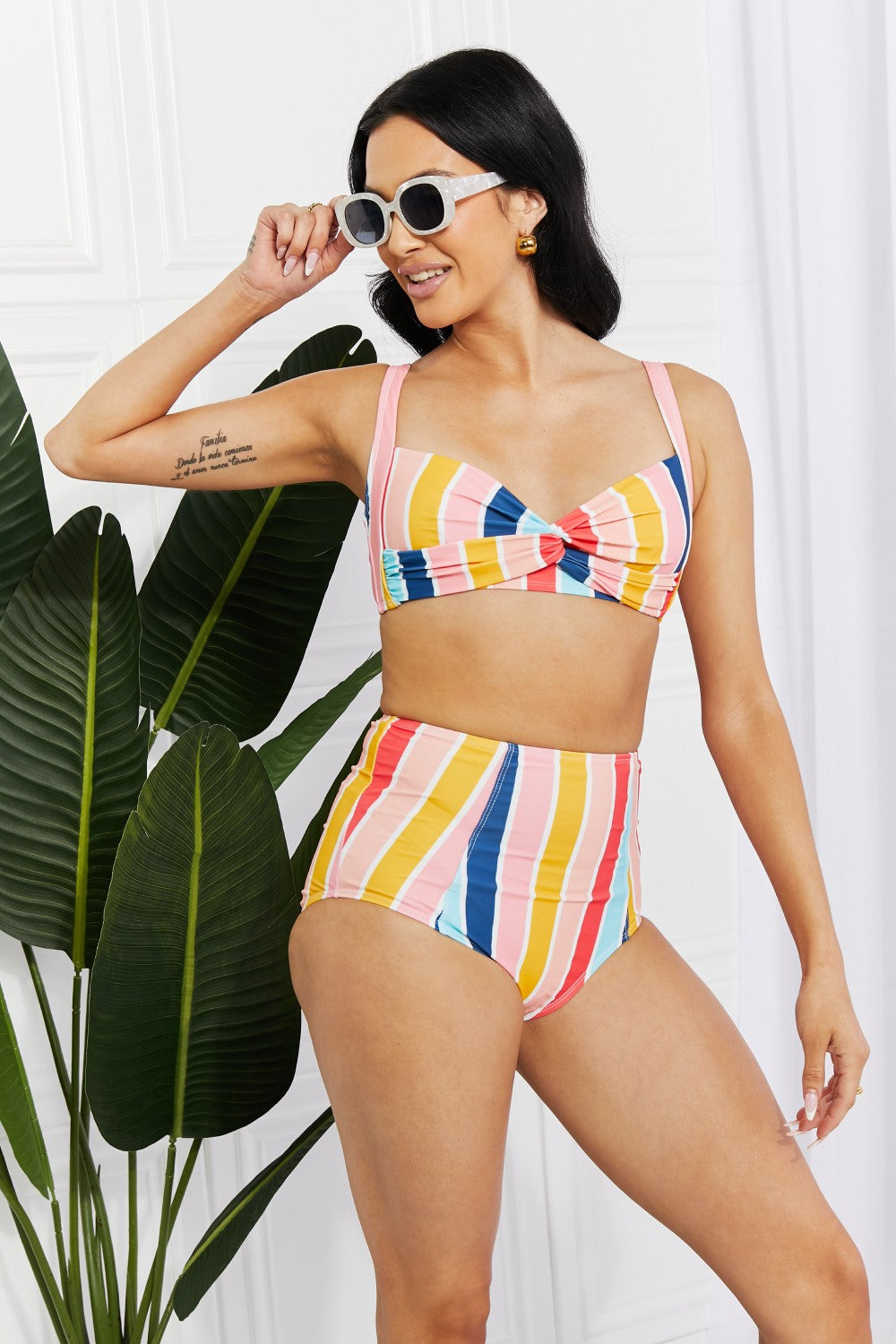 Take A Dip High-Rise Stripe Swimsuit Bikini