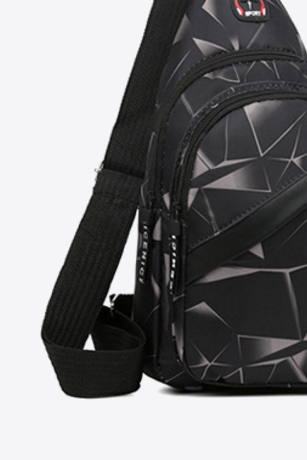 Geometric Sling Bag with USB Design