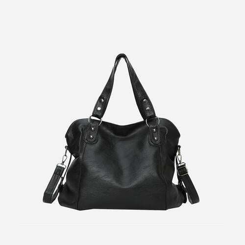 'Plenty of Room' PU Leather Shoulder Bag