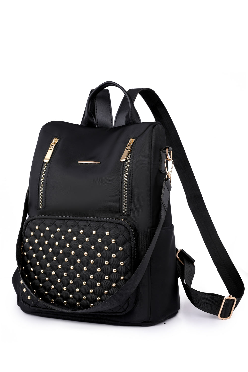 Zipper Pocket Gold Beaded Backpack (3 Variants)