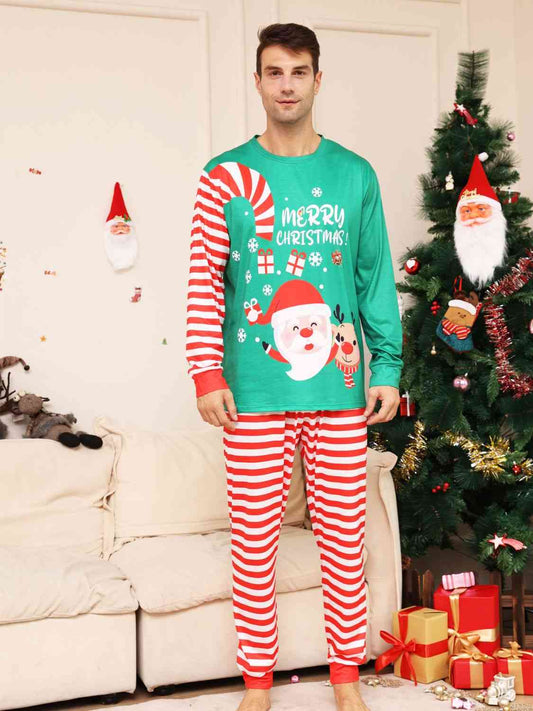 Matching Men's Candy Cane Pajama Set