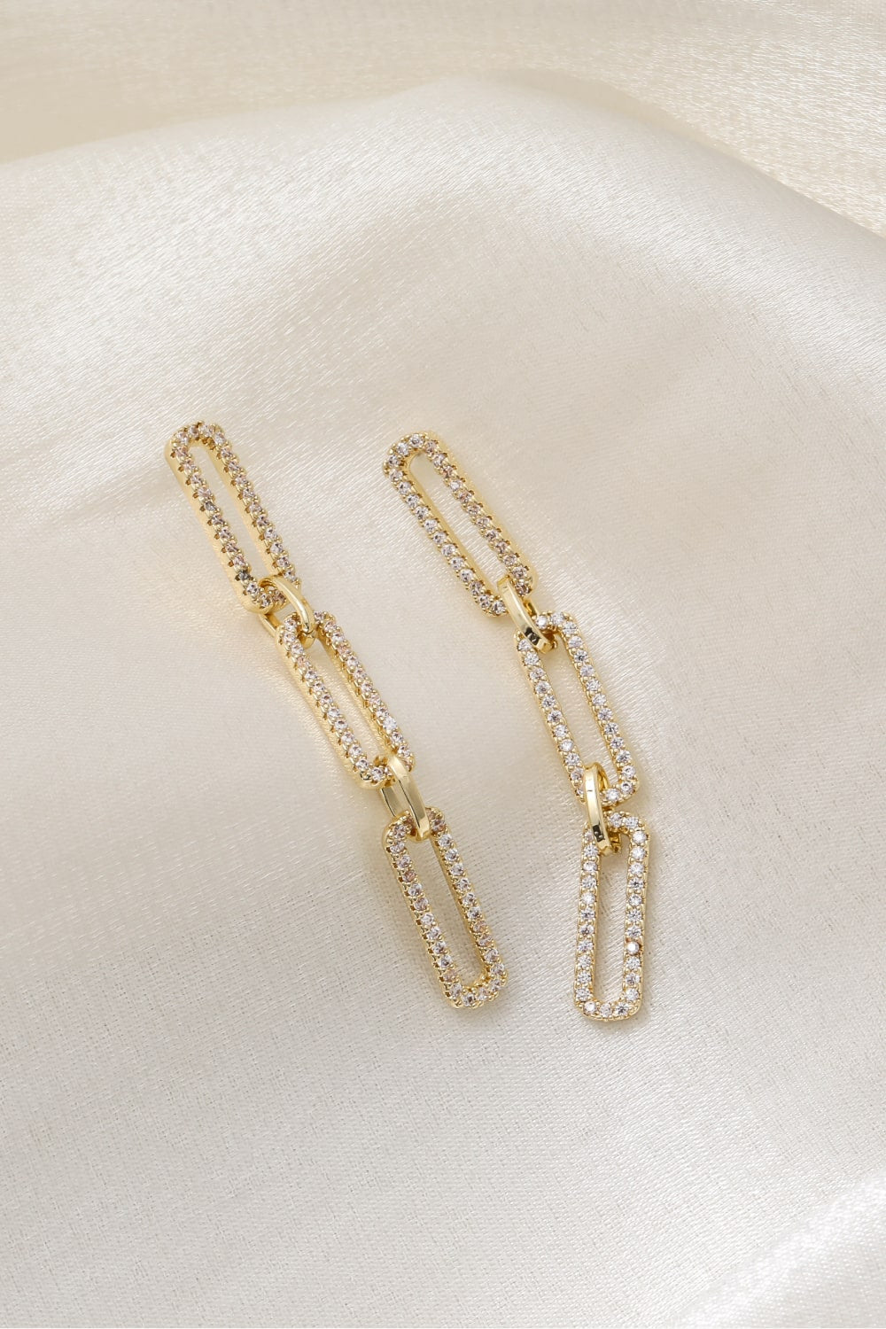 Rhinestone Chunky Chain Drop Earrings