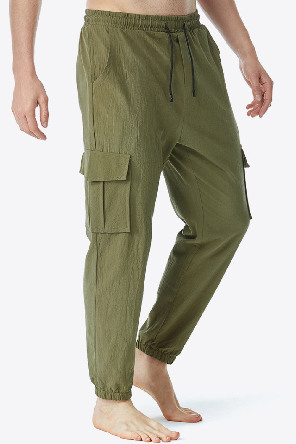 Full Size Drawstring Waist Cargo Pants