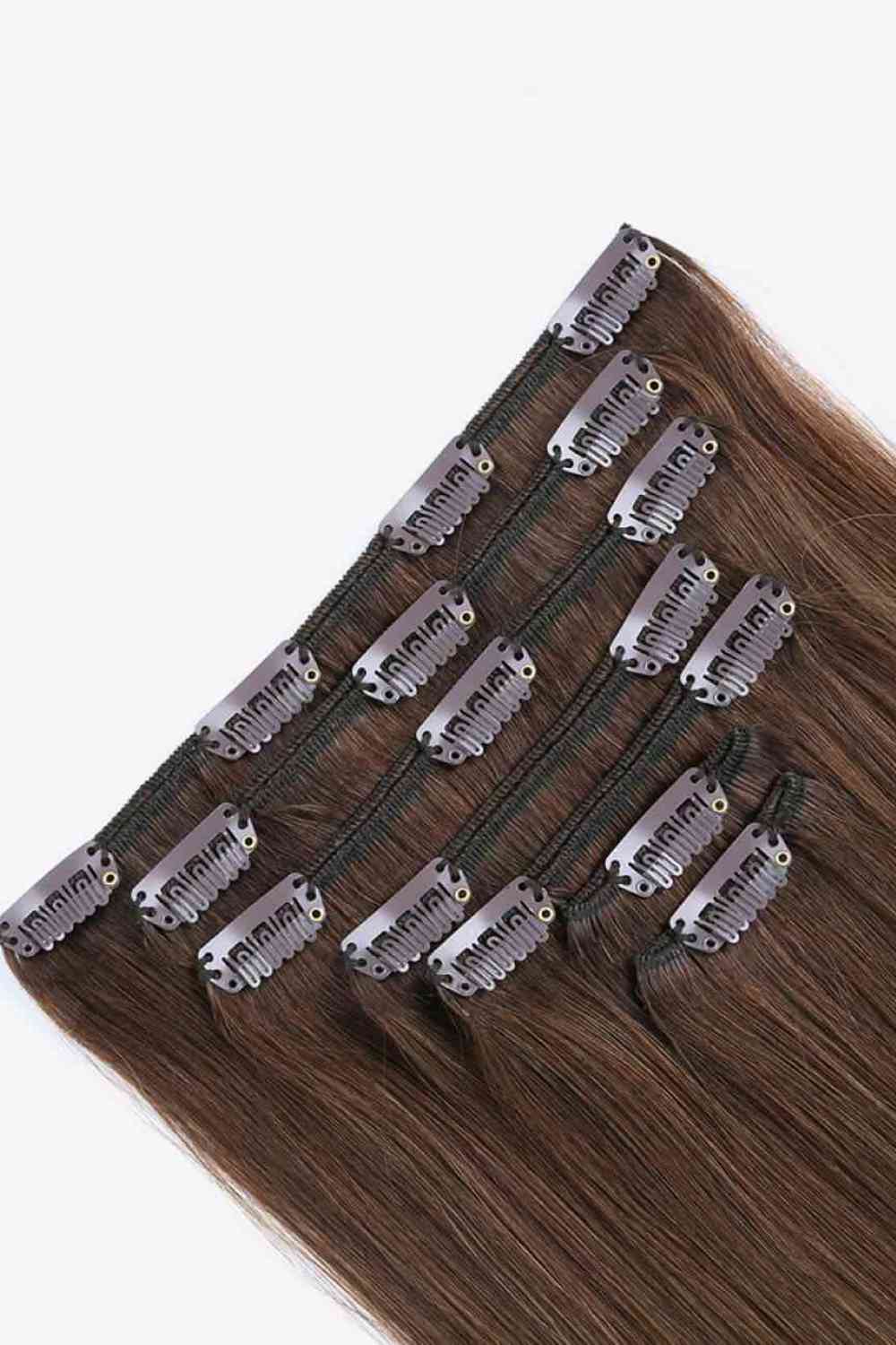 16" Clip-in Straight Indian Human Hair Extensions