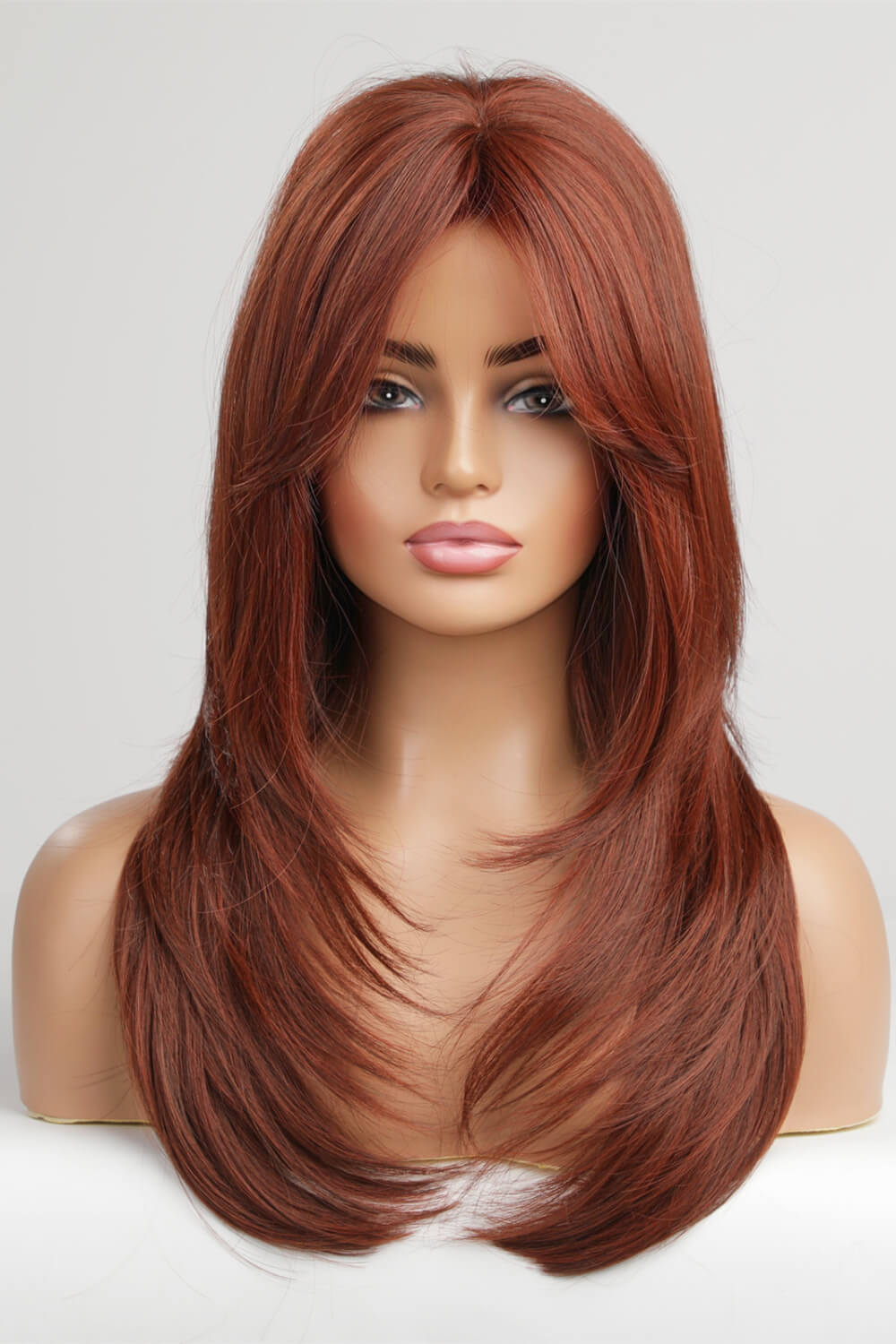 20" Red Layered Synthetic Wig