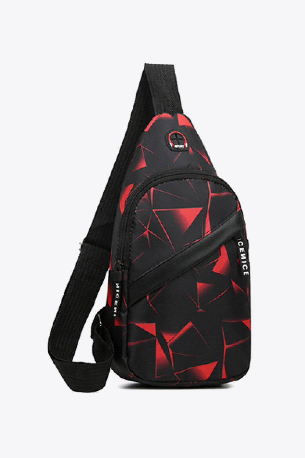 Geometric Waterproof Sling Bag