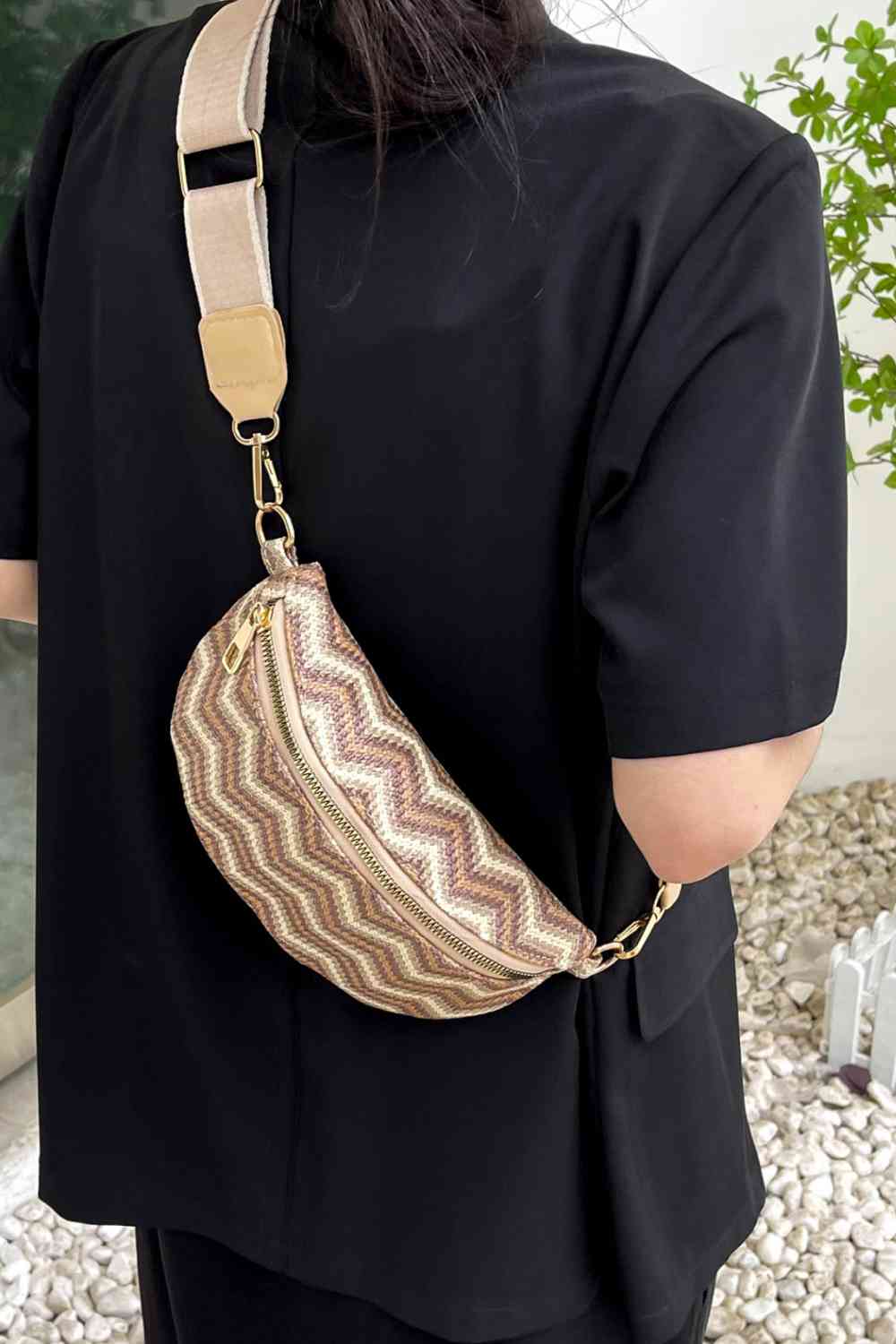 Adored Chevron Straw Sling Bag (3 Variants)