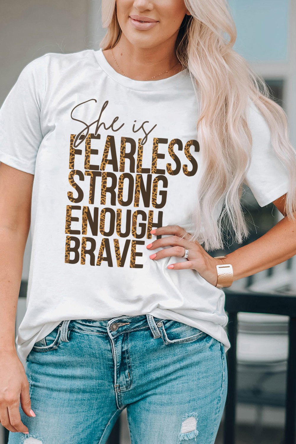 Fearless/Strong Graphic Short Sleeve Tee