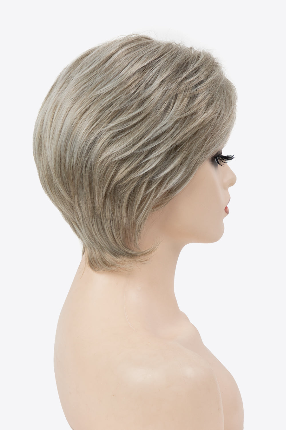 4" Light Ash Blonde Pixie Cut Short Layered Synthetic Wig