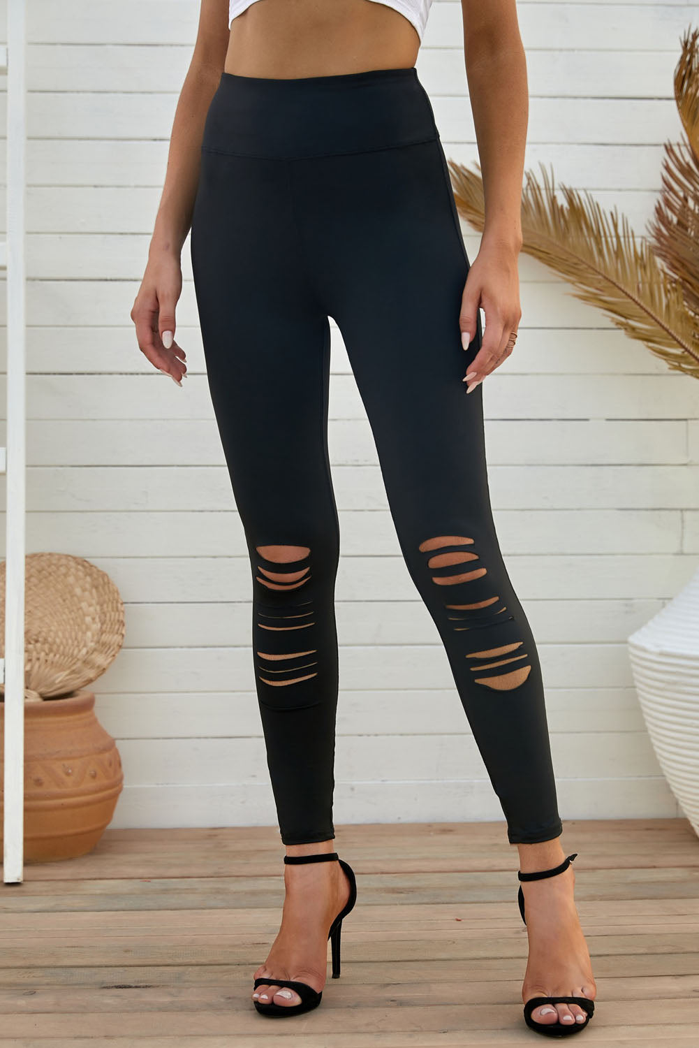 "What I Kneed"  Distressed Slim Fit Leggings