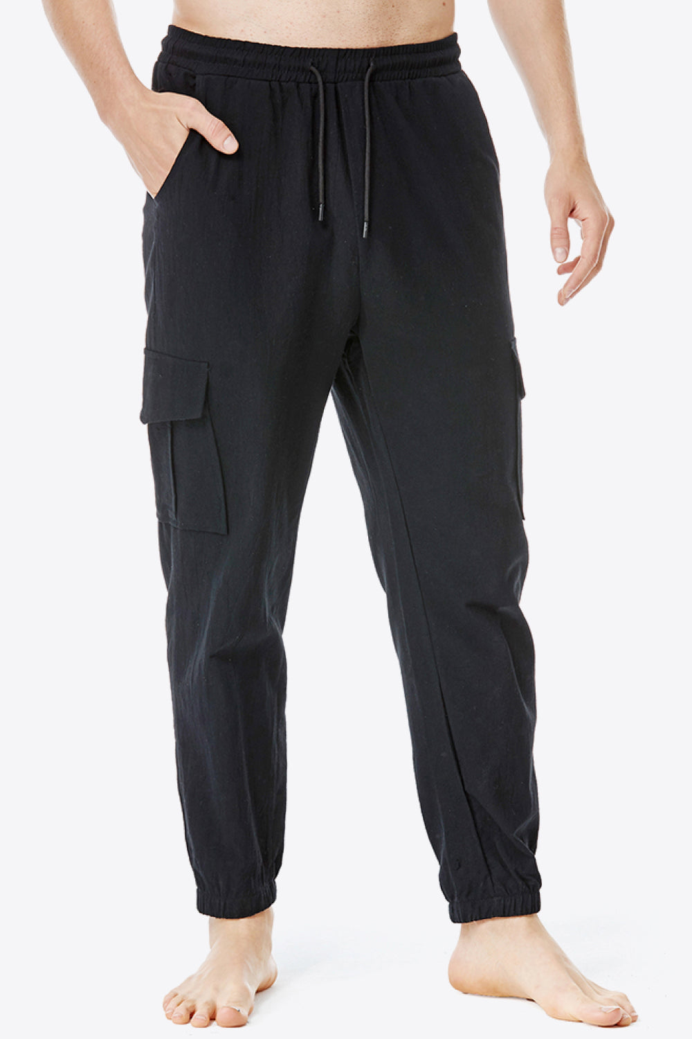 Full Size Drawstring Waist Cargo Pants