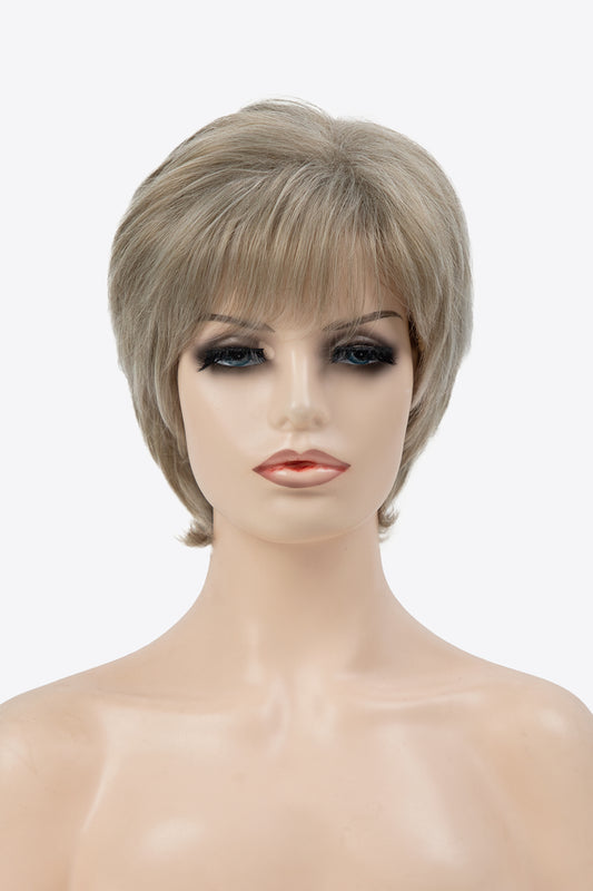 4" Light Ash Blonde Pixie Cut Short Layered Synthetic Wig