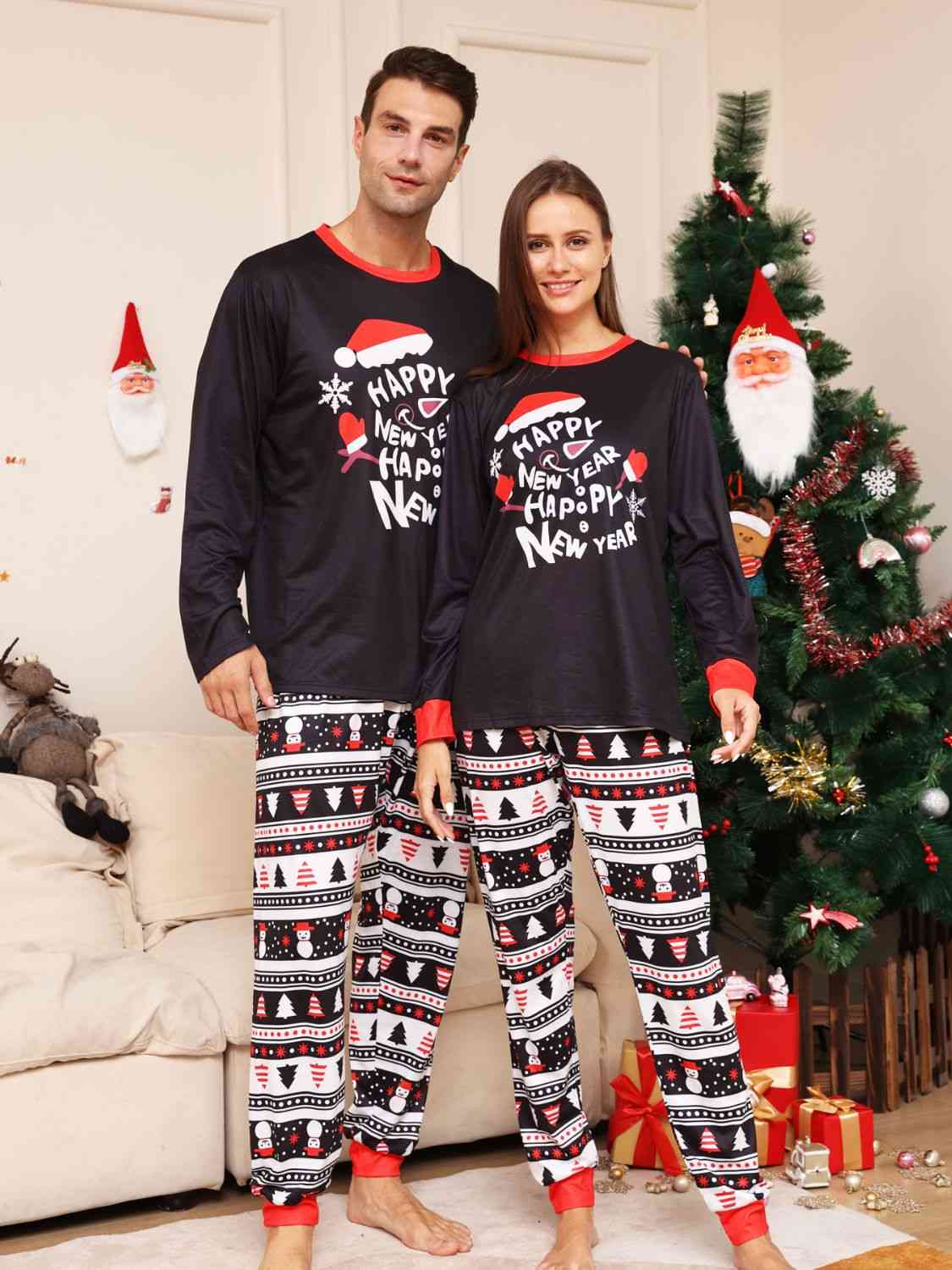 Matching Woman's "Happy New Year" Pajama Set