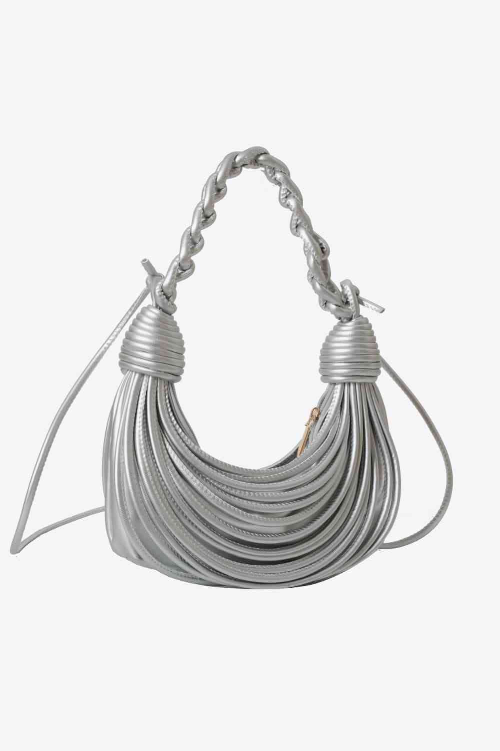 Braided Strap Handbag with Draped Detail (8 Variants)