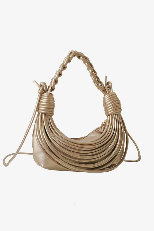 Braided Strap Handbag with Draped Detail (8 Variants)