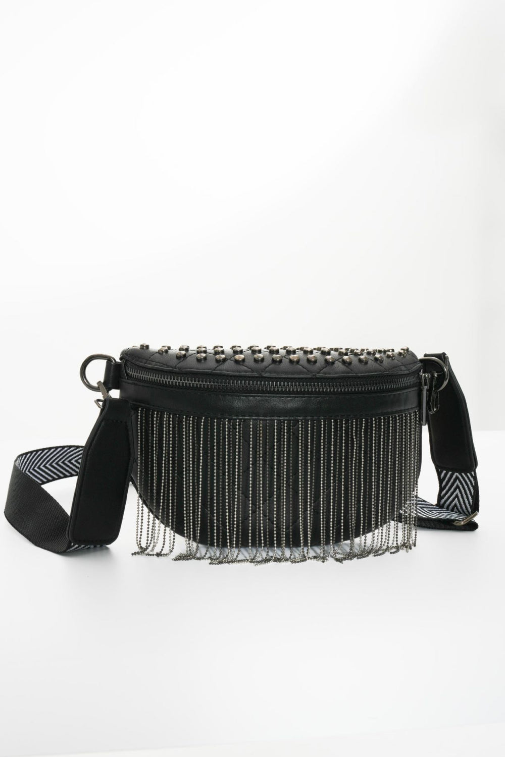 Studded Sling Bag with Fringes (3 Variants)