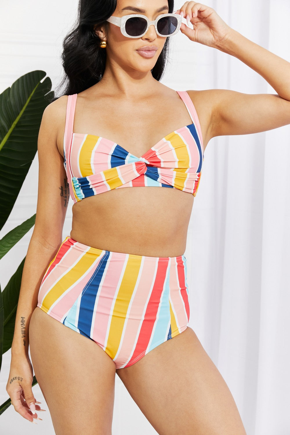 Take A Dip High-Rise Stripe Swimsuit Bikini