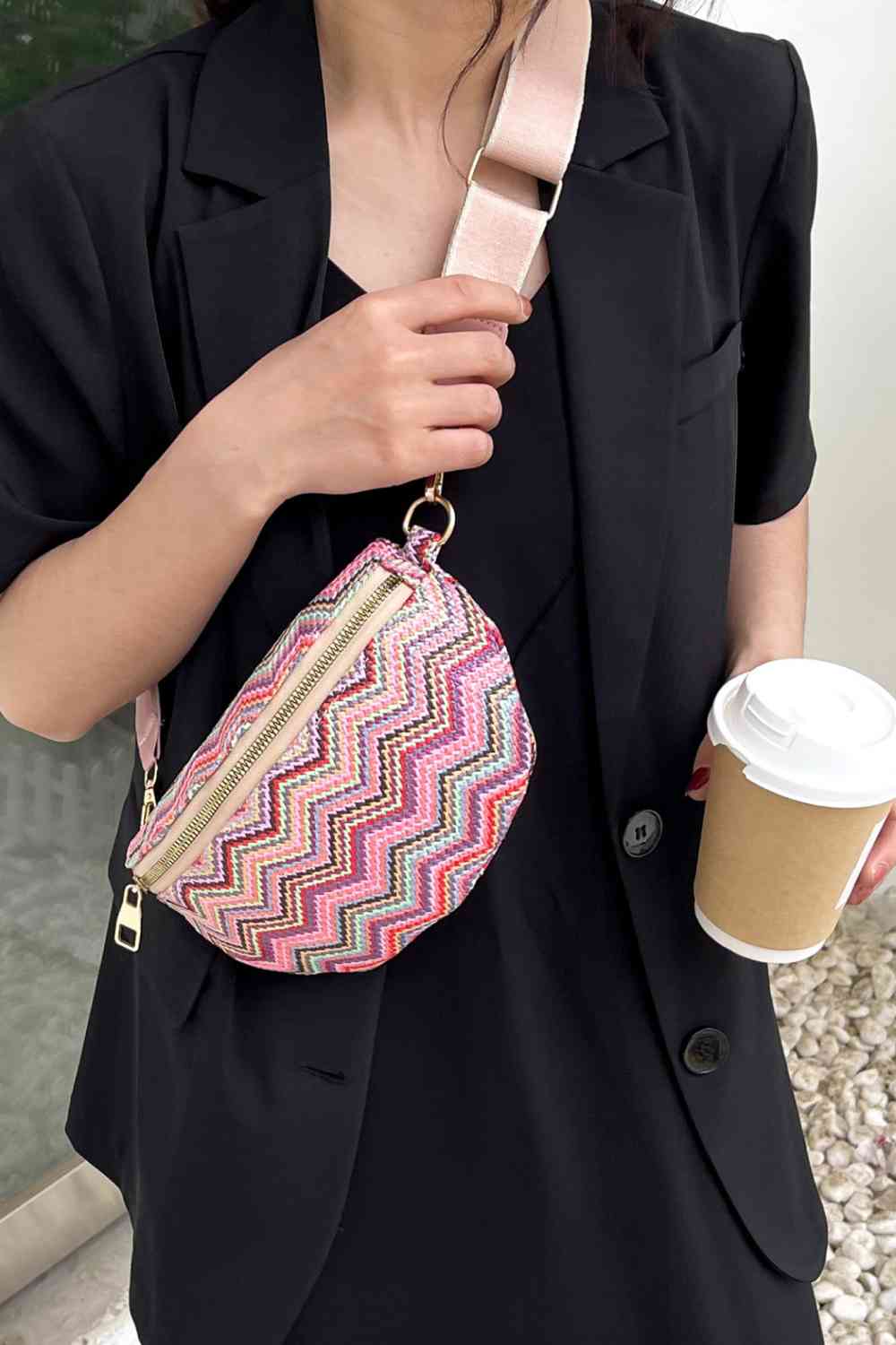 Adored Chevron Straw Sling Bag (3 Variants)