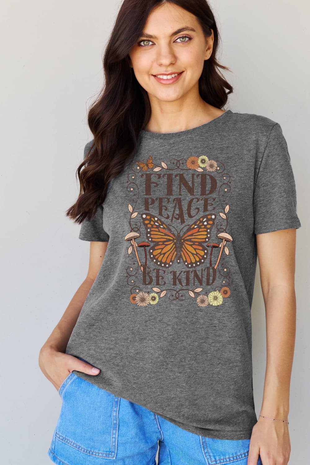 FIND PEACE BE KIND Graphic T-Shirt (Regular-Full Sizes)