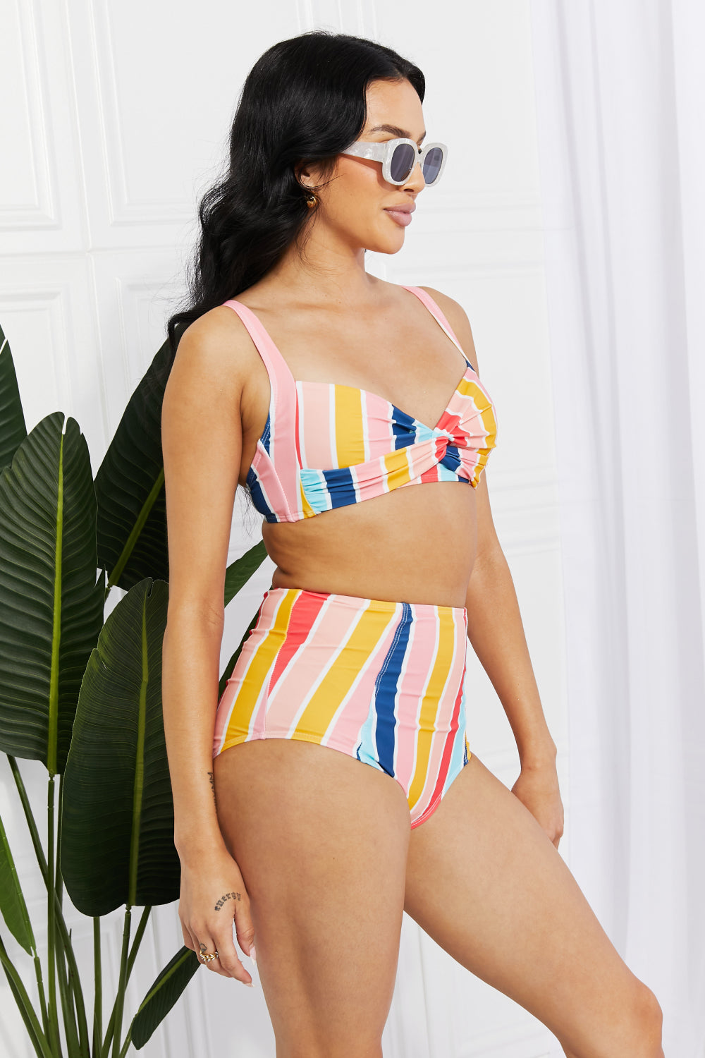 Take A Dip High-Rise Stripe Swimsuit Bikini