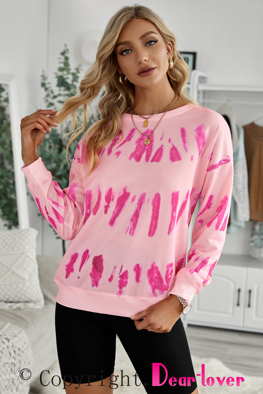 Printed Dropped Shoulder Round Neck Sweatshirt