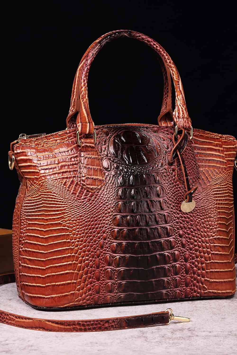 Gradient Croc-Style Handbag (14 Variants)