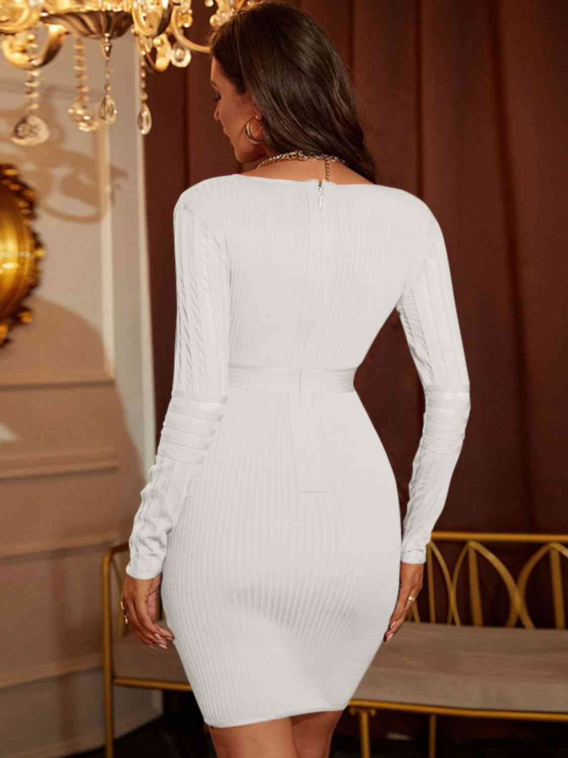 Divine Diva Deep V-Neck Bandage Dress (3 Variants)