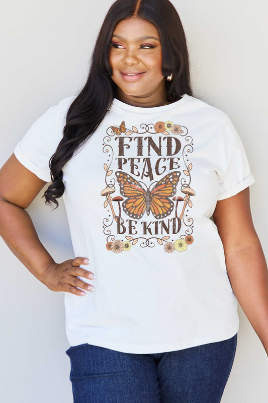 FIND PEACE BE KIND Graphic T-Shirt (Regular-Full Sizes)