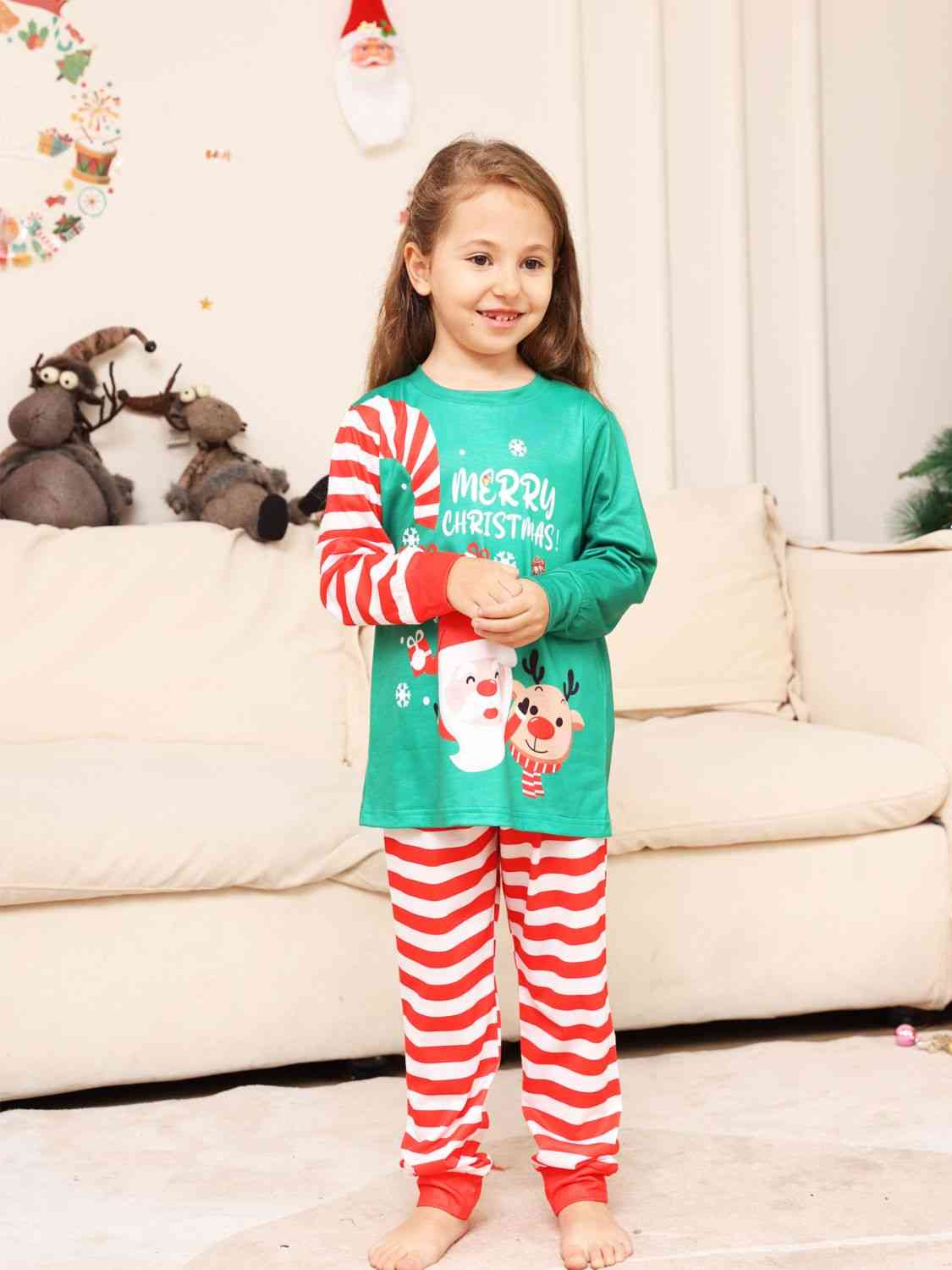 Matching Baby's 3-18 Months Candy Cane Pajama Set