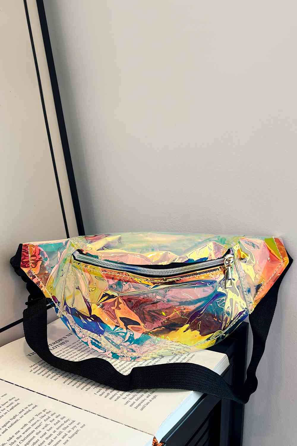 Clear Iridescent Sling Bag