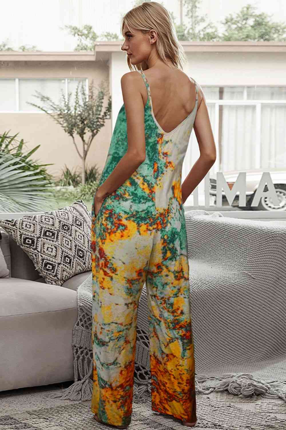 Work of Art Spaghetti Strap Jumpsuit with Pockets