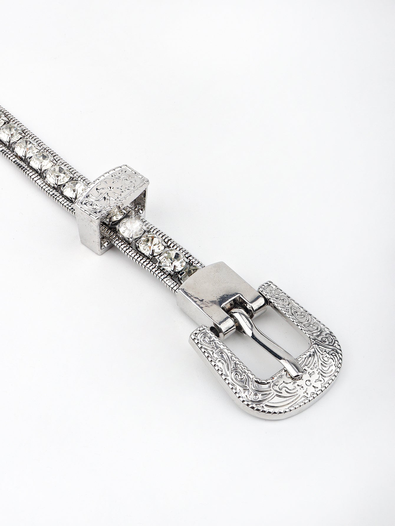 Rocks All Around Rhinestone Metal Belt