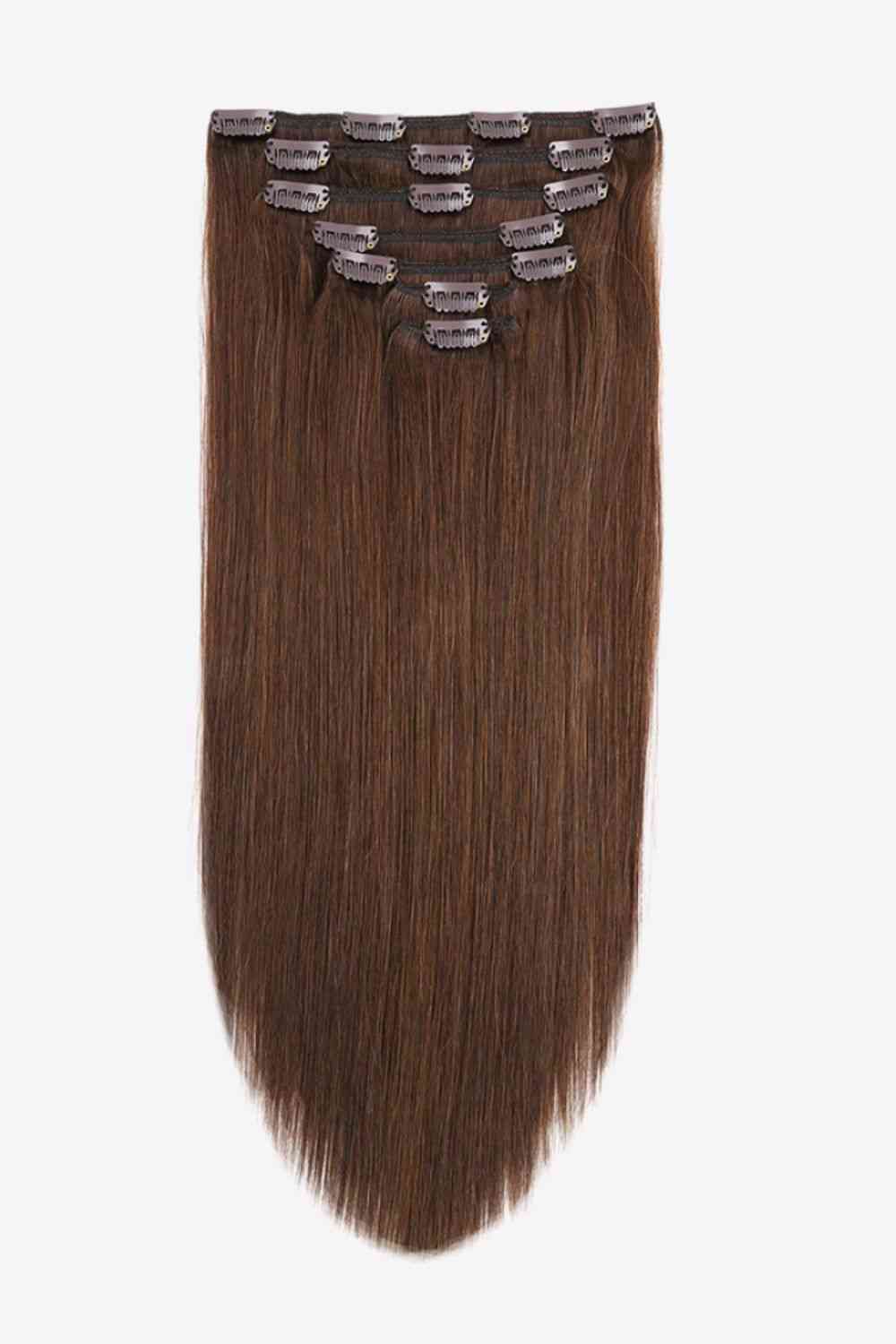 16" Clip-in Straight Indian Human Hair Extensions