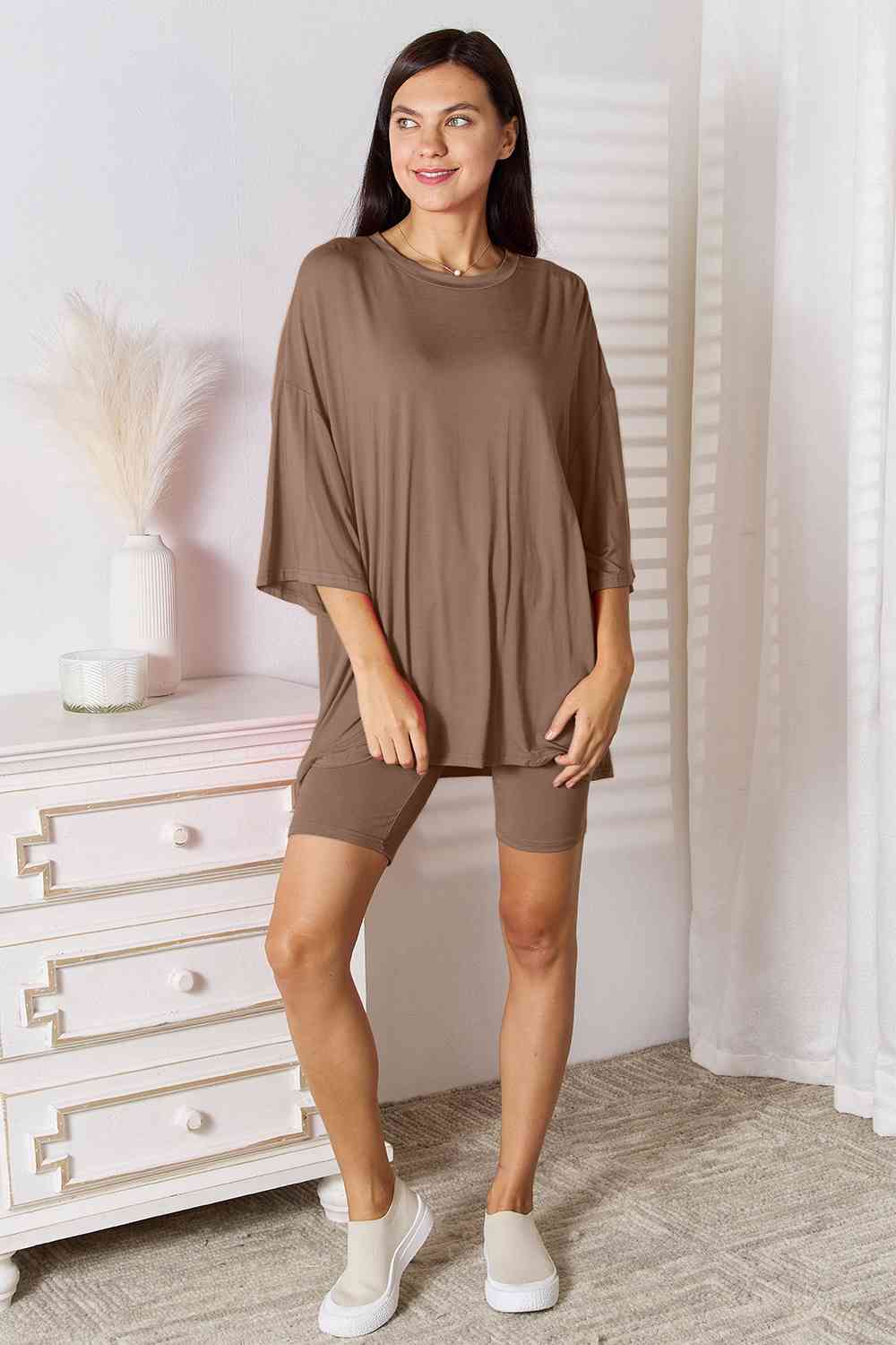 Soft Rayon 3/4 Sleeve Top & Shorts Set (Regular/Full Sizes) (9 Variants)