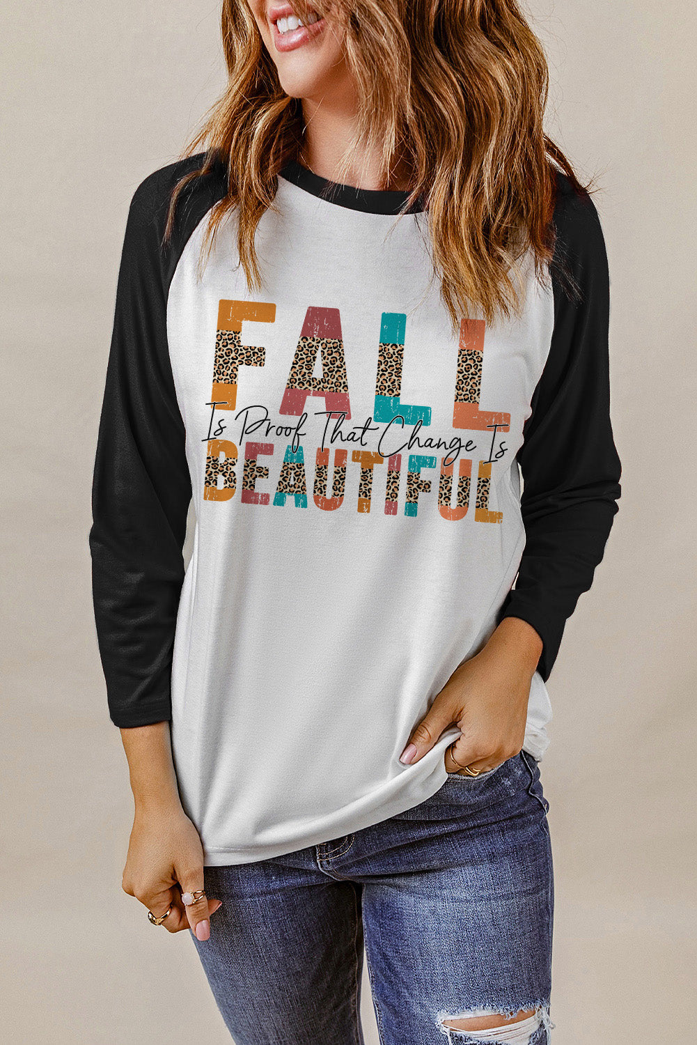 Round Neck Long Sleeve FALL IS PROOF...Graphic Tee