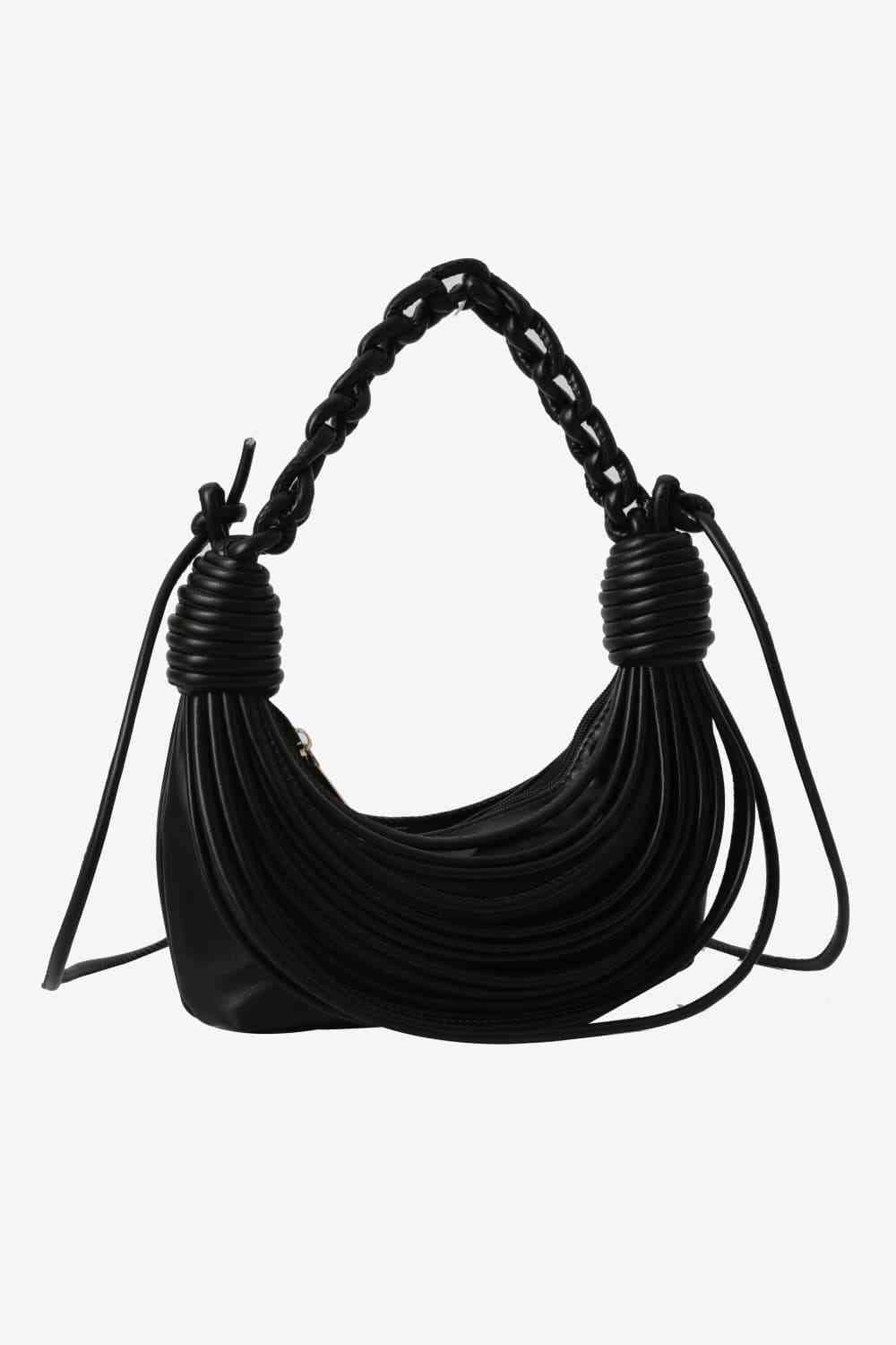 Braided Strap Handbag with Draped Detail (8 Variants)