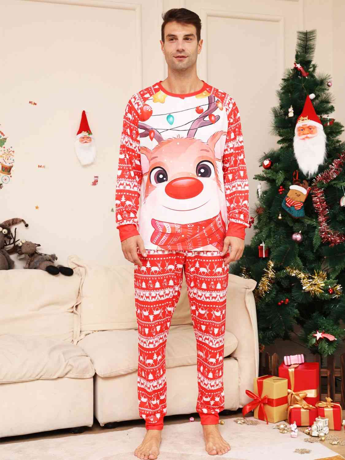 Matching Men's Rudolph Pajama Set