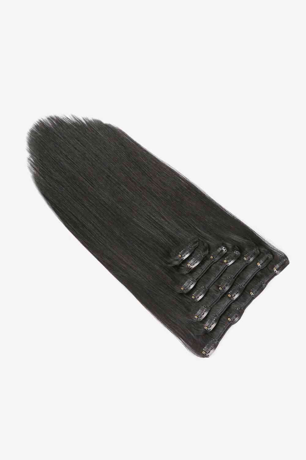 18" Clip-In Straight Indian Human Hair Extensions