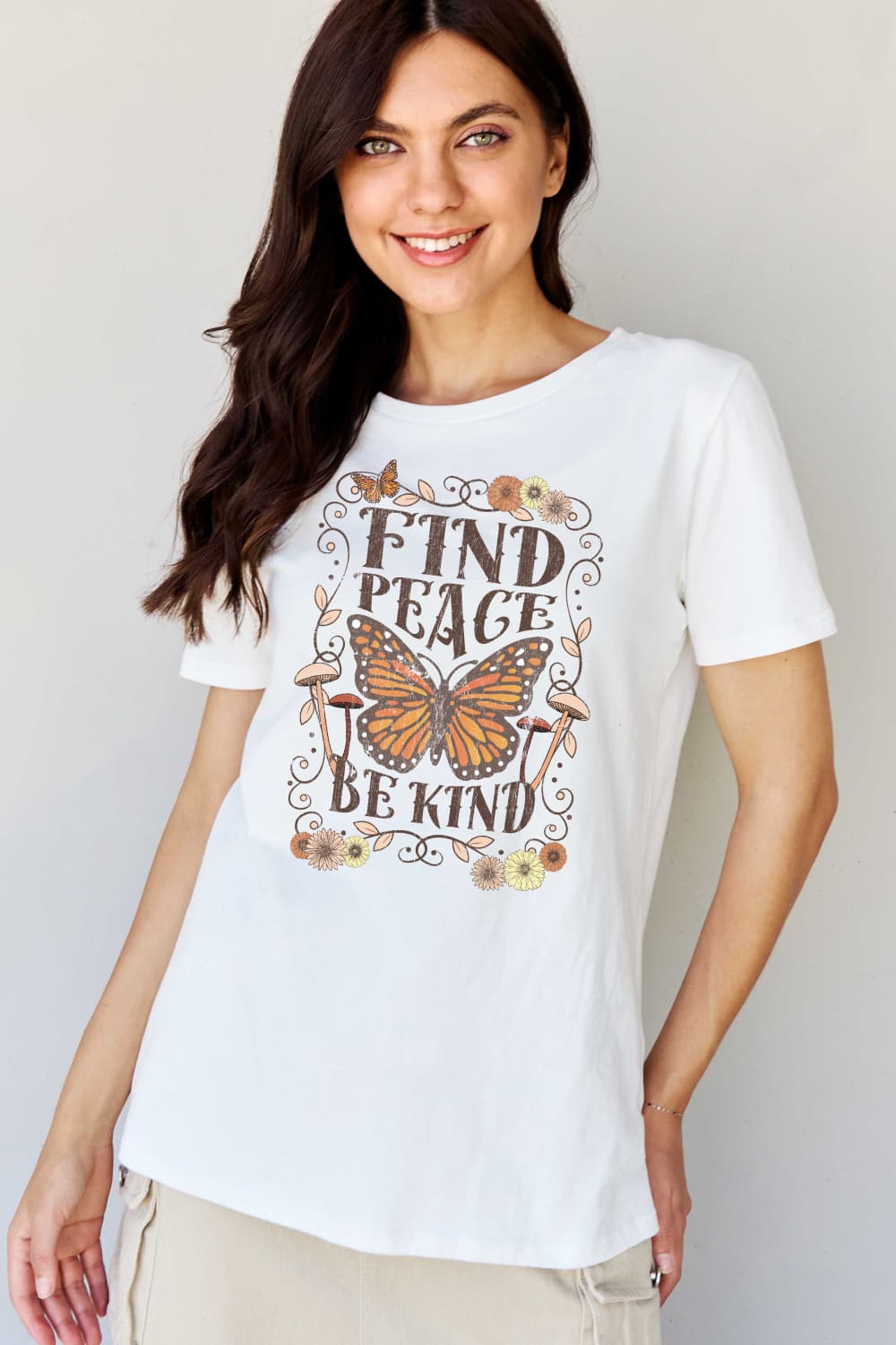 FIND PEACE BE KIND Graphic T-Shirt (Regular-Full Sizes)