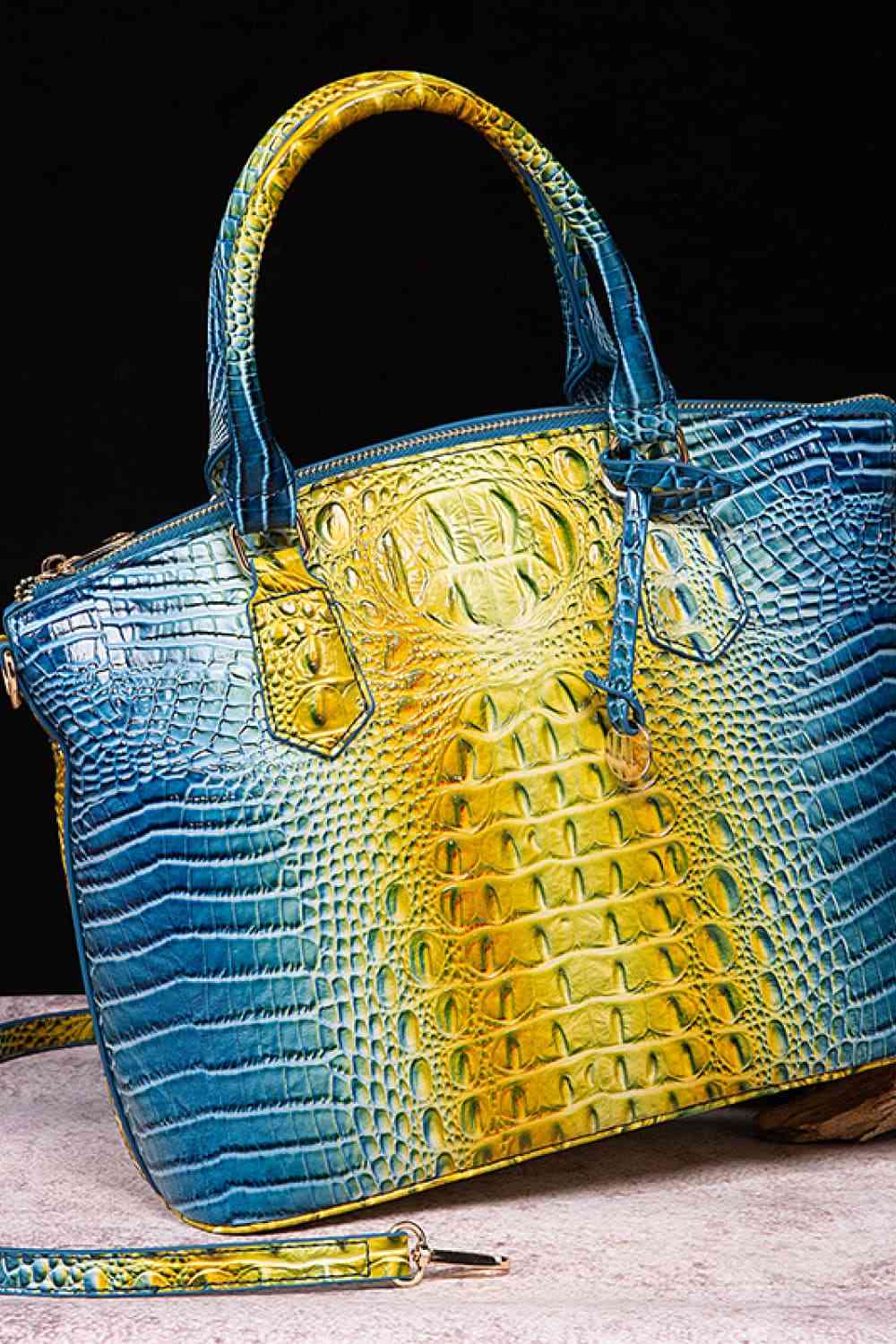 Gradient Croc-Style Handbag (14 Variants)