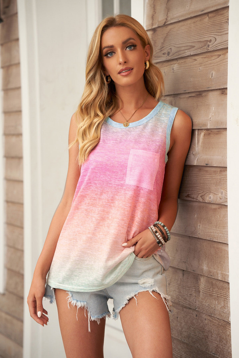 Rainbow Pastel Gradient Tank