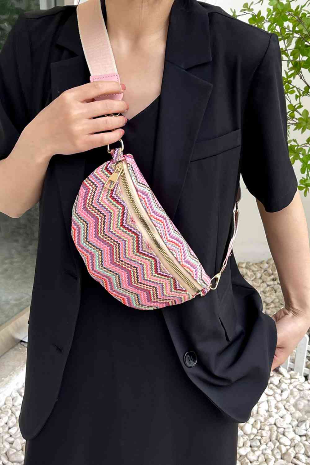 Adored Chevron Straw Sling Bag (3 Variants)