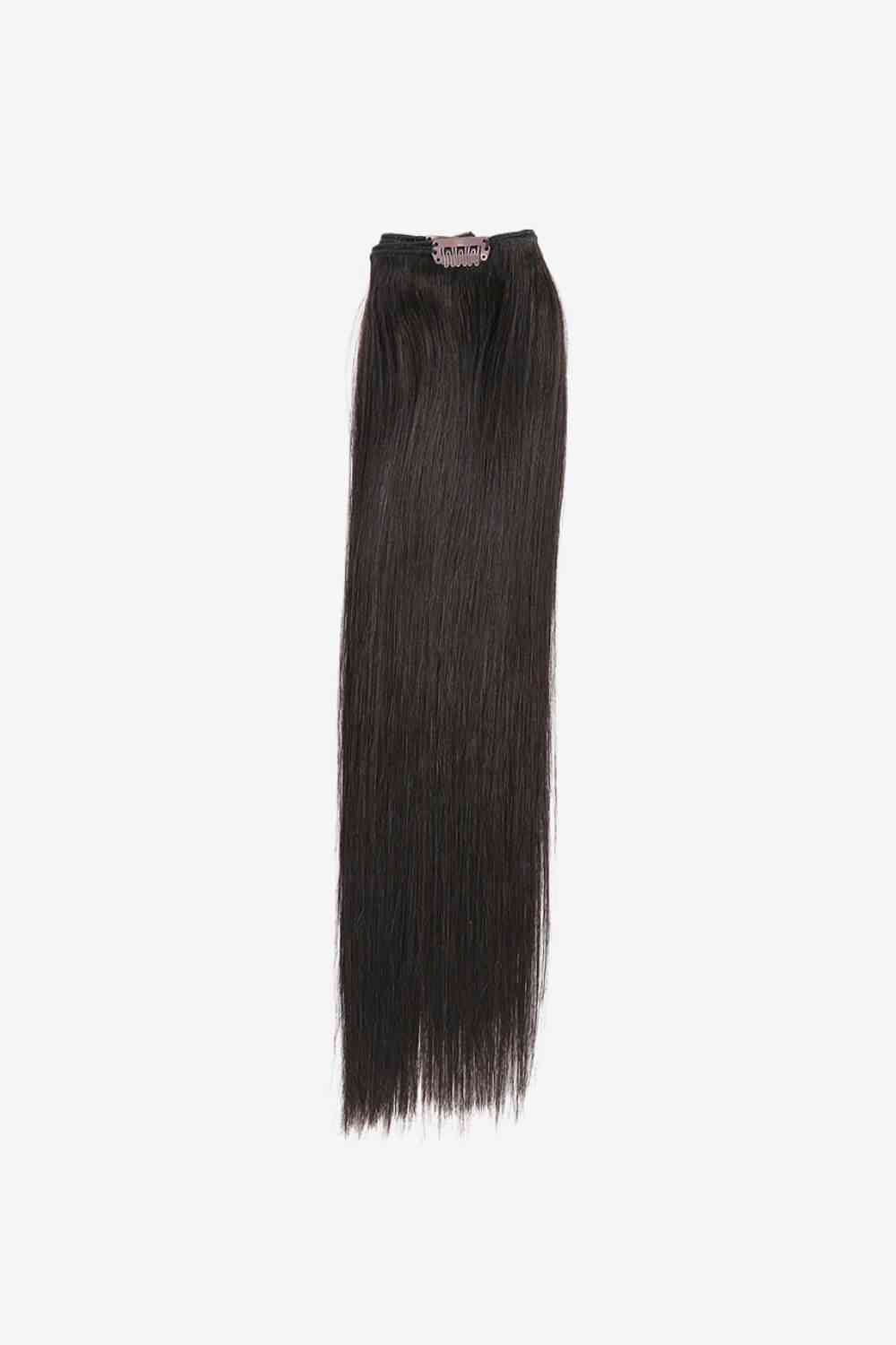 18" Clip-In Straight Indian Human Hair Extensions