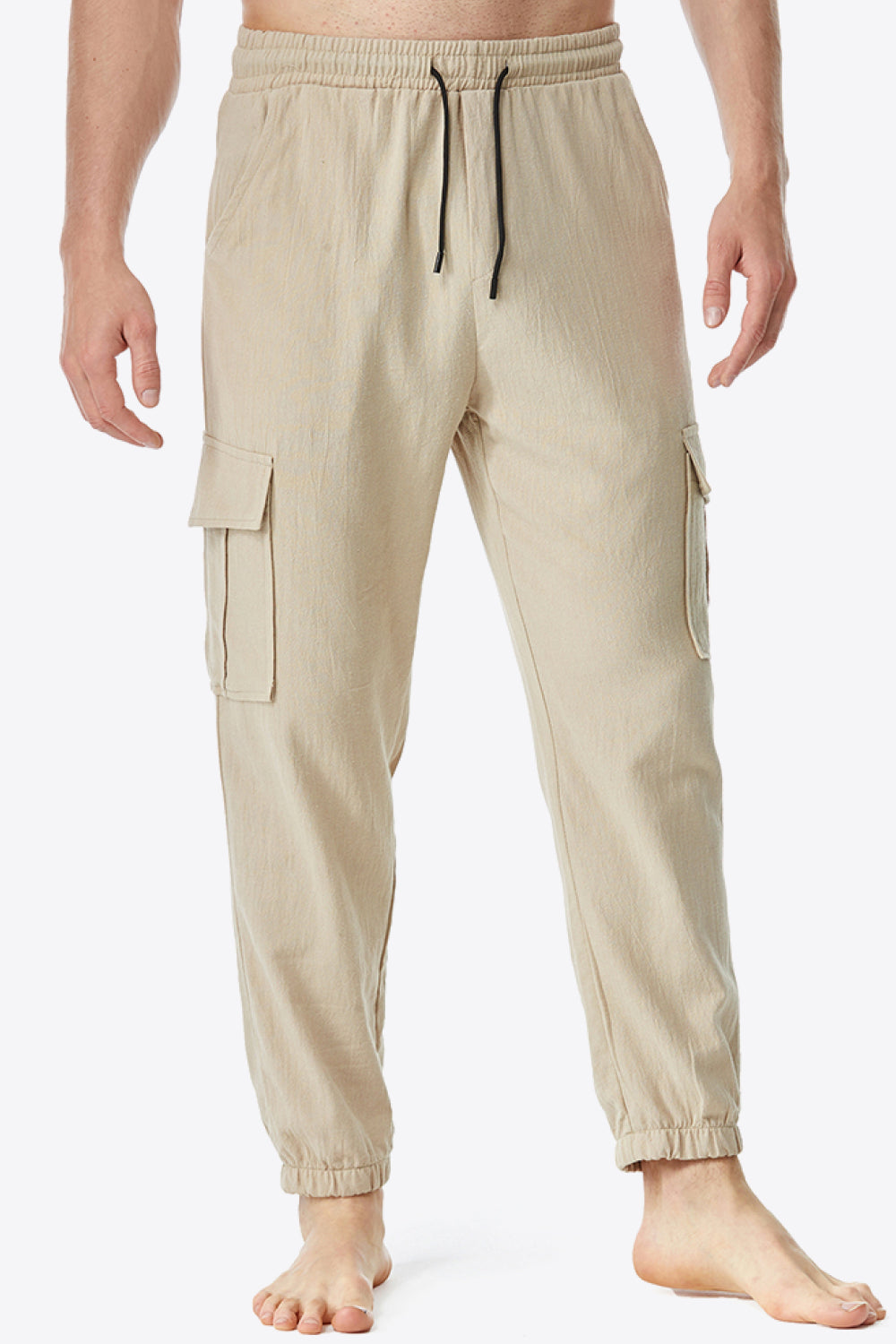 Full Size Drawstring Waist Cargo Pants